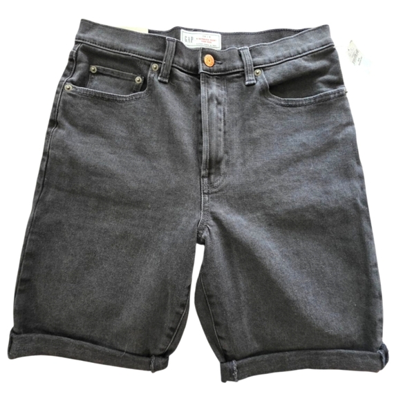 GAP Charcoal 9" Bermuda Denim Shorts Size '28/6 - Picture 1 of 5